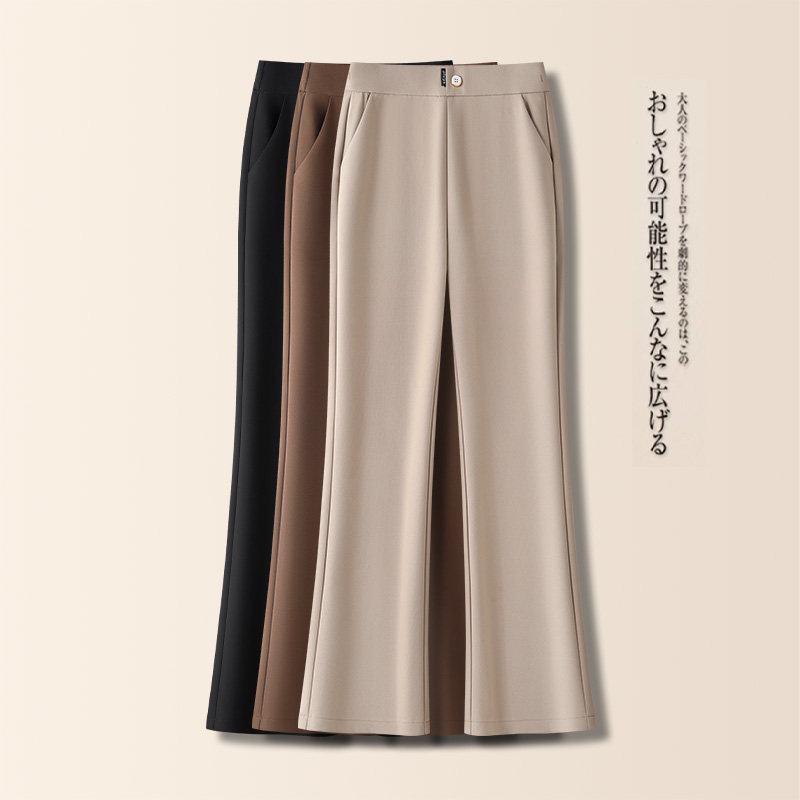 秋季西装微喇裤子女2025新款高腰显瘦气质喇叭裤时尚百搭修身女裤