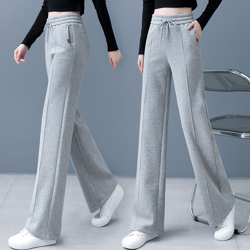 窄版运动阔腿裤子女2025春夏季新款高腰直筒裤宽松卫裤休闲裤长裤,女装/女士精品,休闲裤,淘宝优惠券,粉丝福利购,淘宝优惠卷