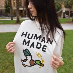 现货 日系HUMANMADE鸭子印花夏季竹节棉重磅280g短袖T恤男女
