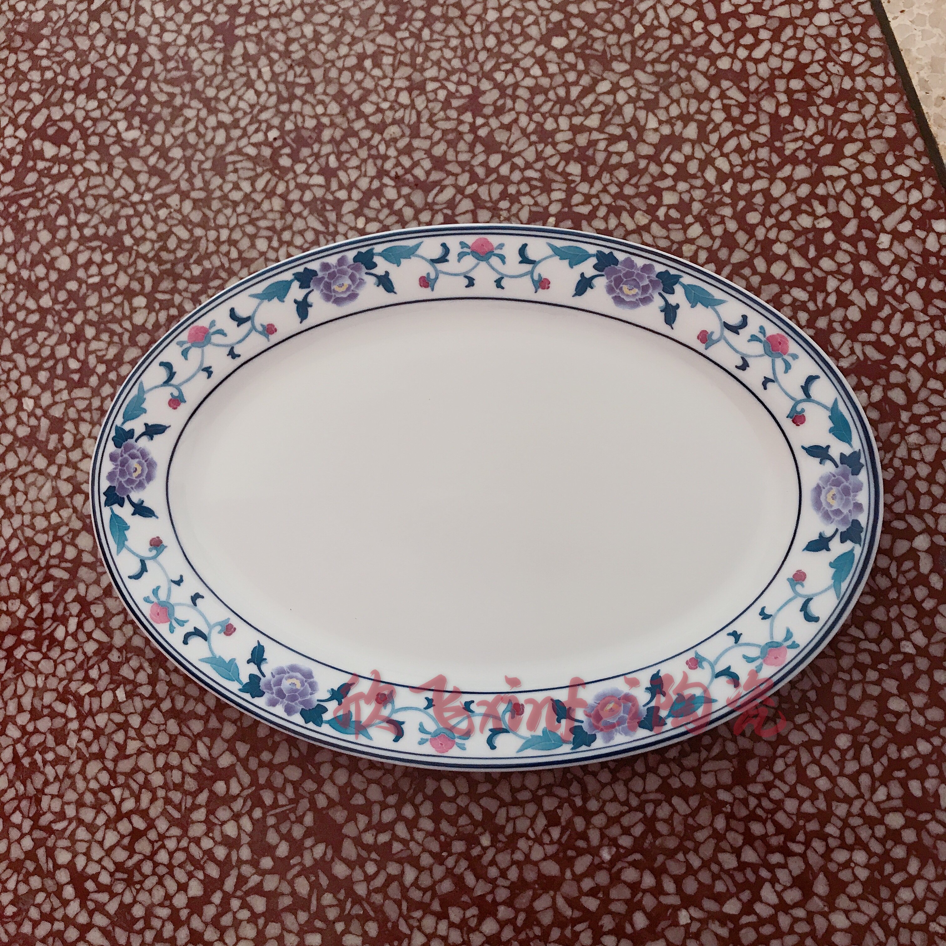 醴陵釉下五彩瓷手绘鱼盘