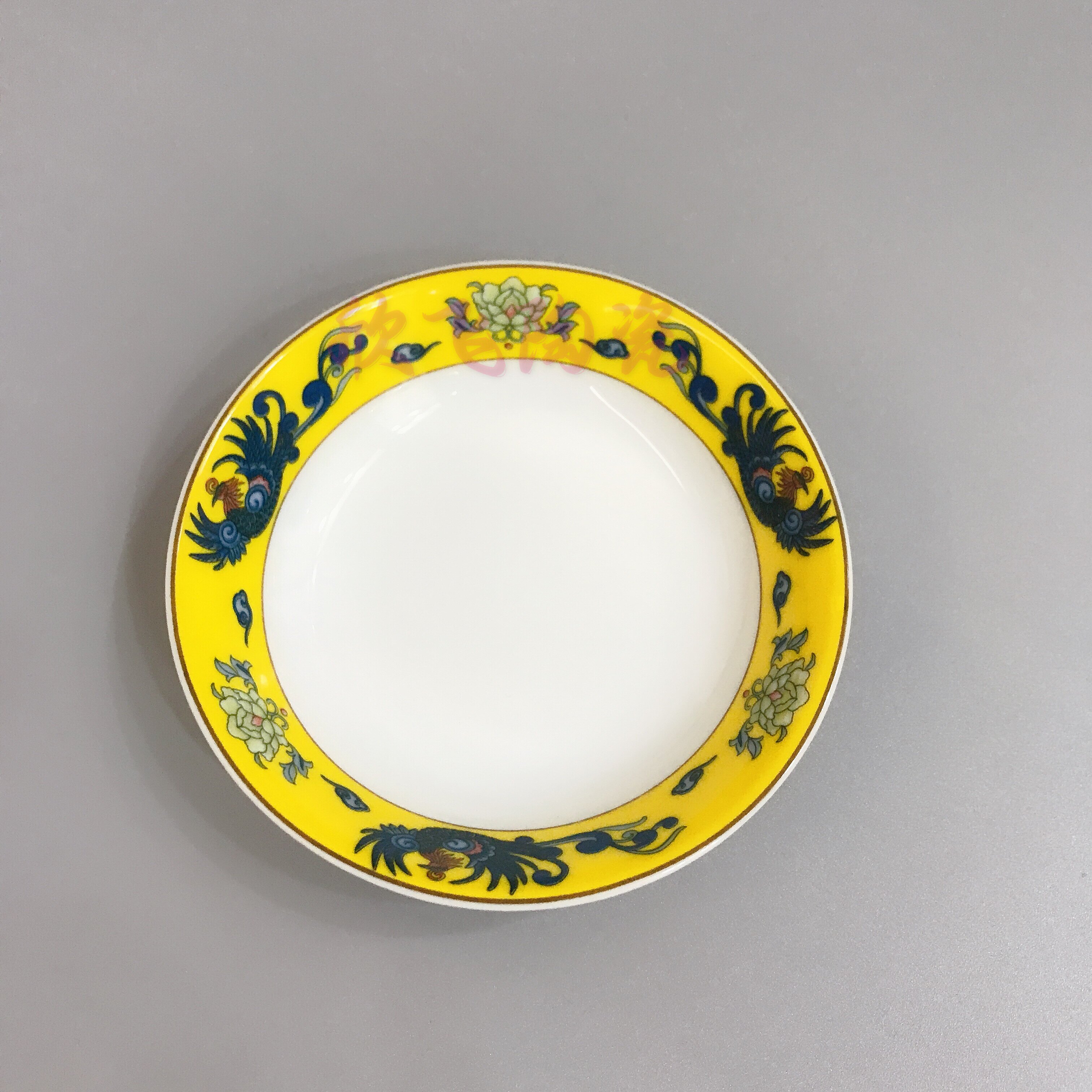 醴陵群力老瓷器釉下彩百鸟朝凤 4寸味碟zex直径约10cm一级品 复古