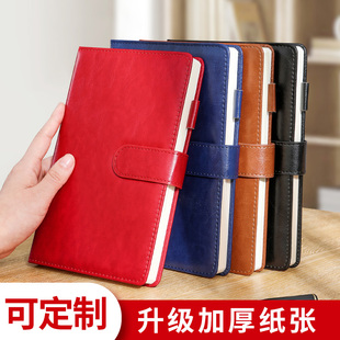 商务a5笔记本子办公随记简约文艺复古记事本大学生简约精致软皮日记本大号小号批发定制logo