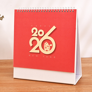 台历2026年日历年历特种纸花边工作秘书创意简约商务计划本式摆件桌历每日备忘办公桌面工作月历台历定做logo