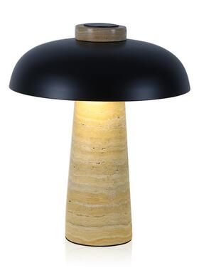 日式侘寂风台灯民宿酒店样板间卧室床头旁客厅书房黄洞石复古台灯