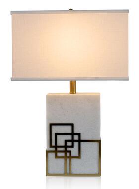 新中式台灯客厅书房后现代样板间创意简约大理石卧室床头复古台灯