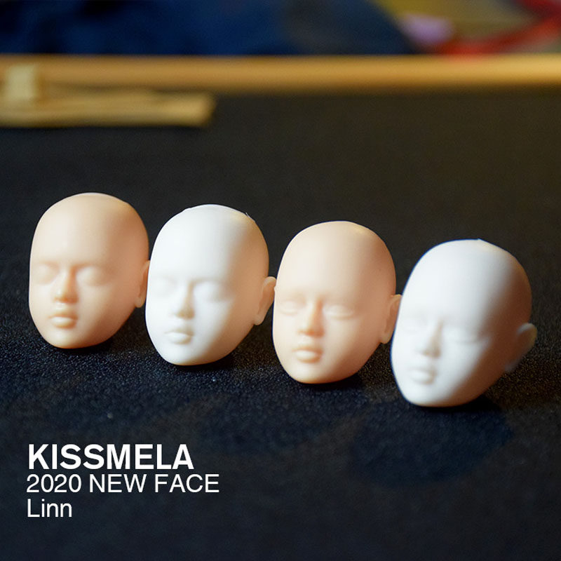 thumbnail for KISSMELA微瑕疵无妆光头改妆练妆头带发PVC6分娃娃素头福袋十个装