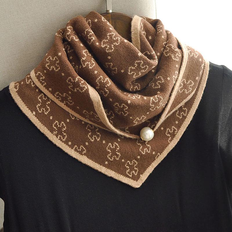 磁扣双面三角围巾秋冬护颈保暖