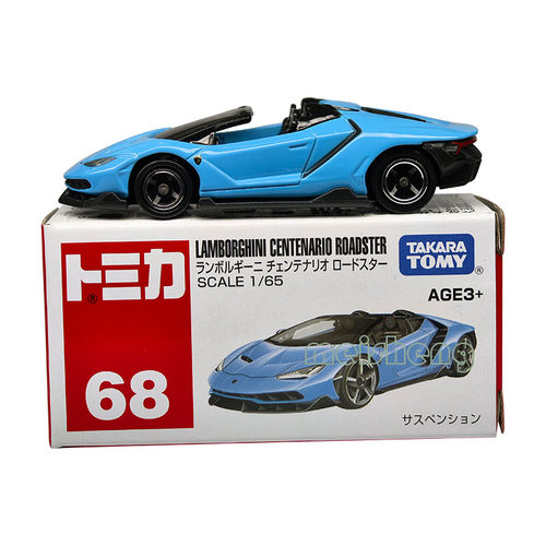 TOMY多美卡红白盒仿真合金小汽车模型玩具68号兰博基尼百年牛跑车