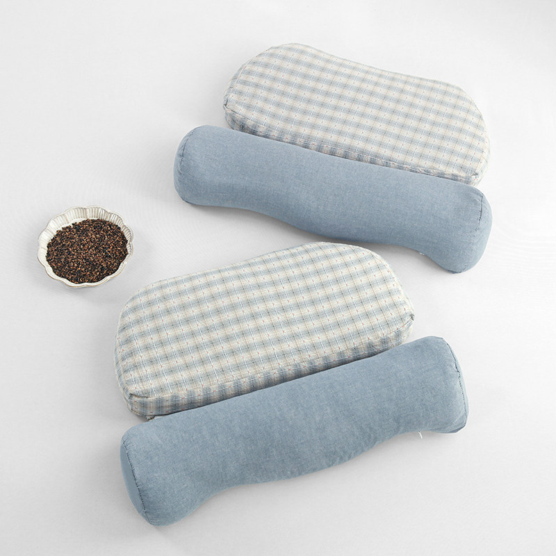 新款全荞麦壳枕头护颈椎全棉牵引组合枕成人家用枕芯反牵引护颈,床上用品,花草枕,淘宝优惠券,粉丝福利购,淘宝优惠卷
