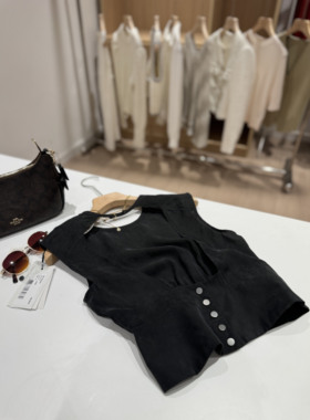 少有！轻奢福利！门店1100+一百铜氨丝～气质度假风短袖上衣L526
