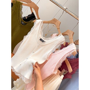 国外商场100 蕾丝针织背心Y881 就一批 捡漏