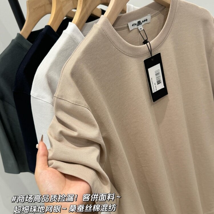 客供面料~轻奢单捡漏!柜子1k+棉丝针织T恤 男士P894