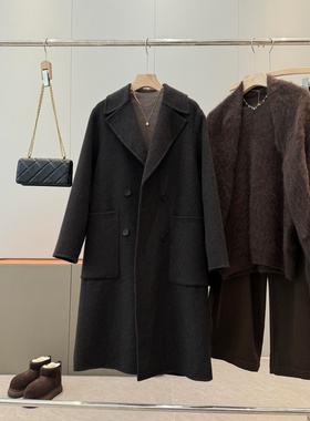 51羊毛！仅一批速收！商场1k+双面呢长款大衣S930