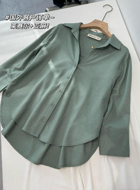 省200多！订单剩余！门店300+天丝亚麻衬衫P144