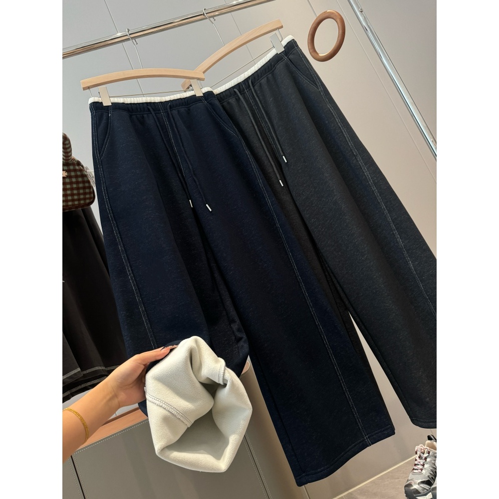 加绒款！秋冬必入～同品质119+空气棉阔腿裤T499