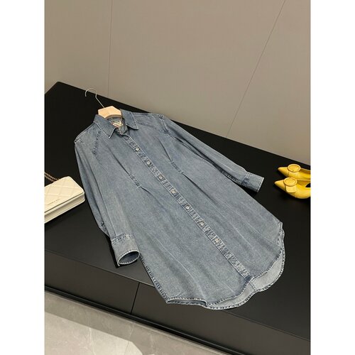 天丝+棉！国外同品质419+水洗牛仔衬衫裙W137