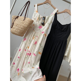 无袖 国外门店344 收腰度假风连衣裙Y865 29亚麻 捡漏