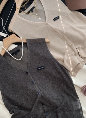 捡漏！精品定制单！红人店249+莱塞尔+亚麻针织马甲背心Q072