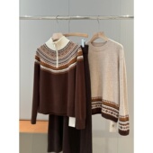 同品质460 精品单捡漏 100绵羊毛 费尔岛毛衣T814