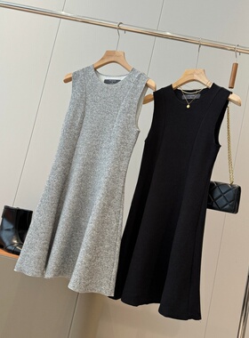 捡漏！就一批！国外商场160+针织无袖连衣裙U024