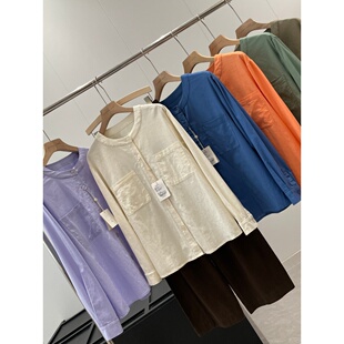 简约百搭衬衫 红人店429 Y934 100亚麻 精品单