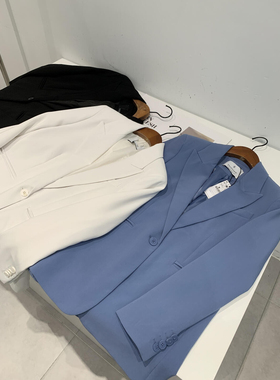 捡漏！淘到国外商场285 休闲宽松短外套一粒扣小西服简约西装L118