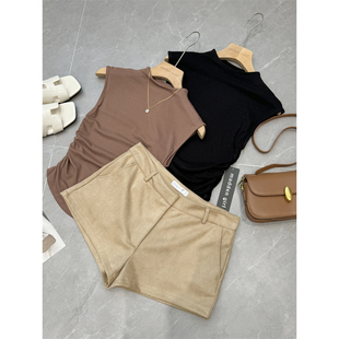 麂皮绒短裤 小几十到手 休闲宽松裤 秋季 R339 非平替～国外商场110