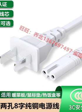 适用Royalstar/荣事达RFH04D插电热饭盒保温热蒸饭盒两插头电源线