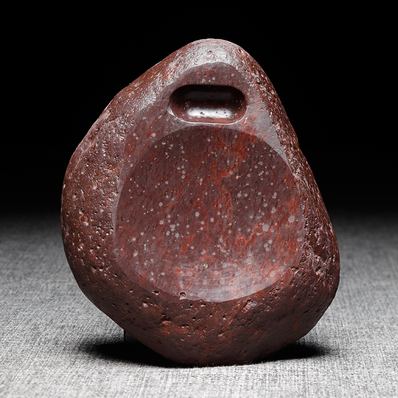 四大名坑老坑籽料歙砚 小楷抄经文人砚 金晕金星眉纹罗纹原石砚台 文房四宝把玩收藏礼品砚台 小巧掌中宝孤品