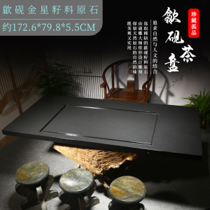 歙砚茶盘大型专场金星原石天然
