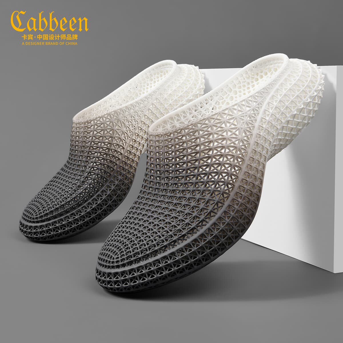 卡宾男鞋高端正品包头拖鞋男款夏季凉鞋男士透气外穿镂空3d打印鞋