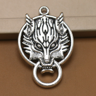 影视游戏动漫周边 最终幻想狼头吊坠挂件 DIY手工合金饰品配件