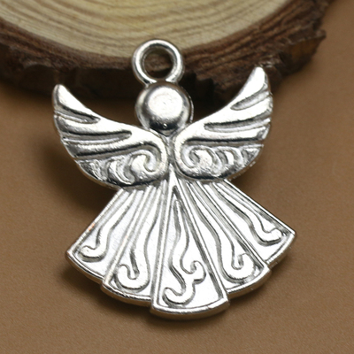 厂家直销 DIY合金饰品配件 古银色精灵 天使吊坠挂件 毛衣链配饰