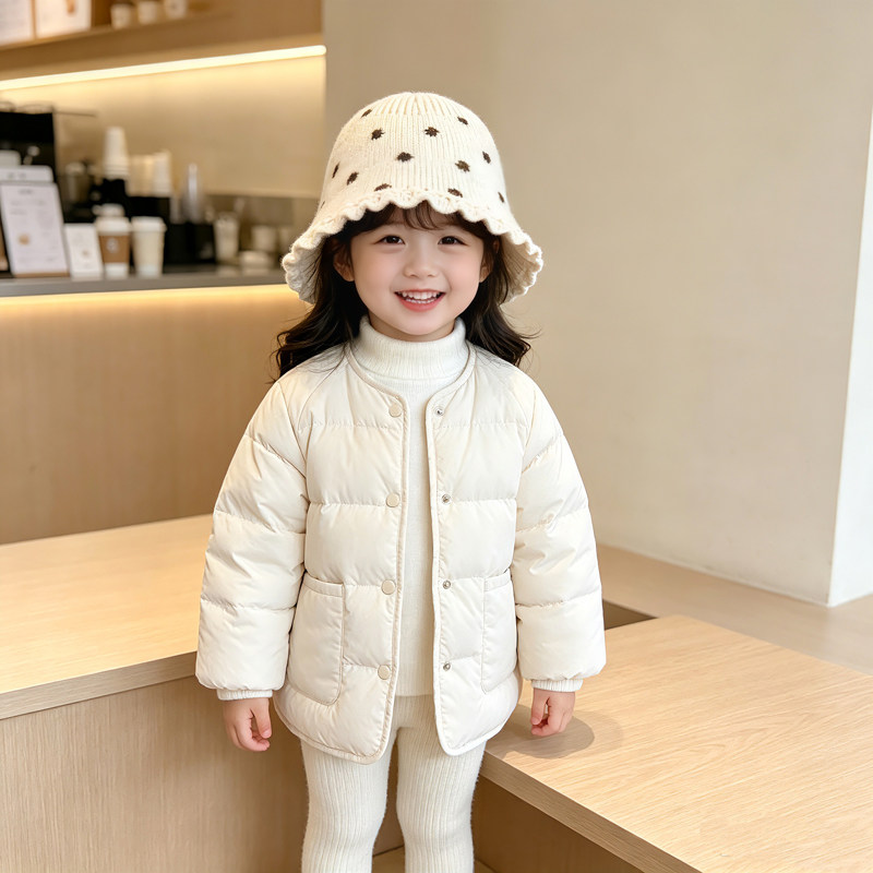 韩版儿童帽子波点保暖加厚针织渔夫帽女宝宝洋气防风毛线帽秋冬季