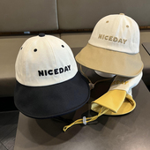 韩版 儿童帽子大檐渔夫帽春秋男宝宝休闲百搭遮阳帽女童鸭舌帽夏天