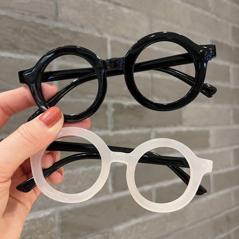 儿童眼镜框宝宝拍照凹造型眼镜框男女童可爱圆框装饰眼镜无镜片潮