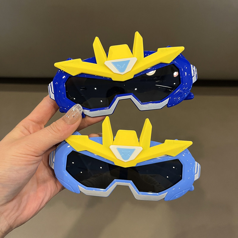 新款儿童偏光太阳镜男童卡通墨镜凹造型男宝宝防晒硅胶眼镜帅气潮