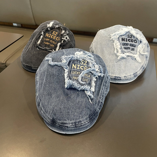 儿童帽子牛仔洋气反戴贝雷帽男童女童个性遮阳宝宝前进帽春秋款潮