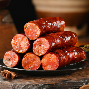 杨大爷青花椒香肠500g四川特产腊肠腊味微辣烟熏川味烹饪食用