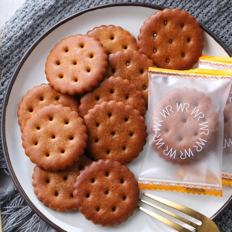 台湾进口平野黑糖饼干咸味独立包装小圆饼奇福饼干零食日式饼208g