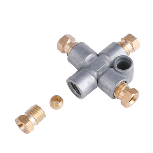 固定油管两通油路接头四通油路分油器三通分油块分配器润滑分油排