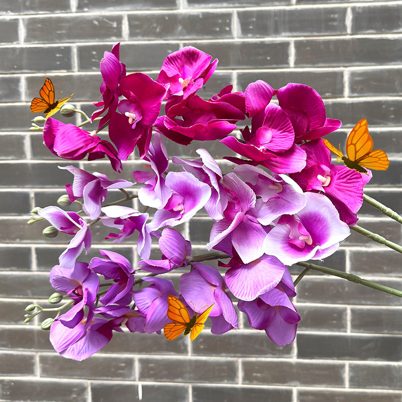 蝴蝶兰仿真花假花摆件插花装饰