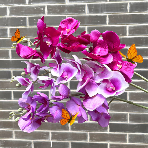 蝴蝶兰仿真花假花摆件插花装饰