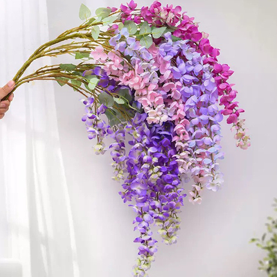仿真阿勃勒紫藤花长枝串假花绢花