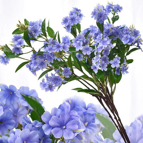 高档仿真蓝雪花绣球家居插花摆件