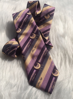 塞勒涅A版【离开月球表面】原创领结女JK/DK领带手打紫色男女小物