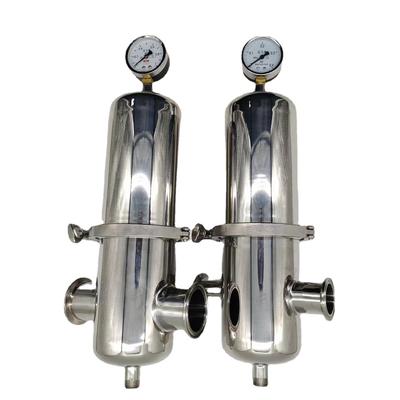 不锈钢管道精密过滤器304气体净化压缩空气除尘过滤5寸前置过滤器