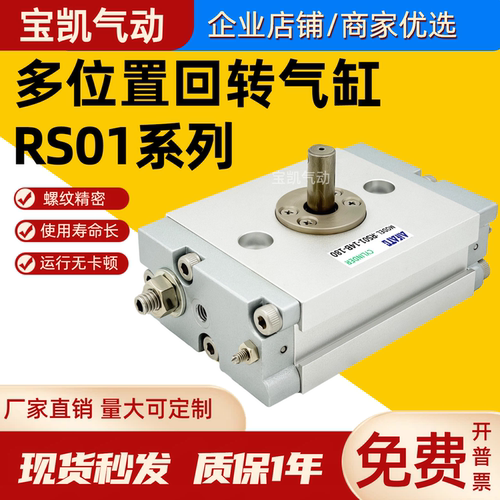新时代型多位置回转气缸RS01-16D-10-13-14-16-18-22D-90-180-ZC2