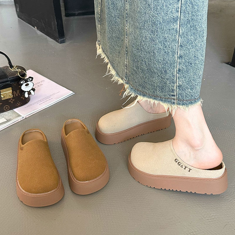 厚底增高包头拖鞋女2025新款休闲百搭复古懒人外穿松糕穆勒勃肯拖,女鞋,其他拖鞋,淘宝优惠券,粉丝福利购,淘宝优惠卷