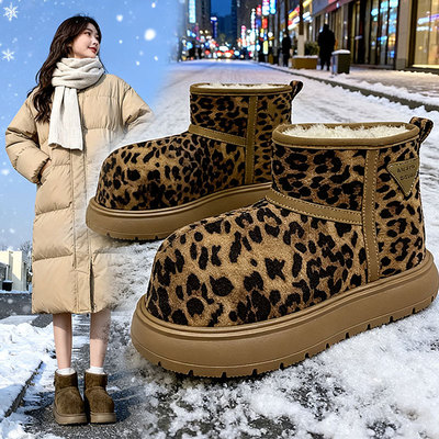 大头雪地靴棉鞋2025新款冬季加绒